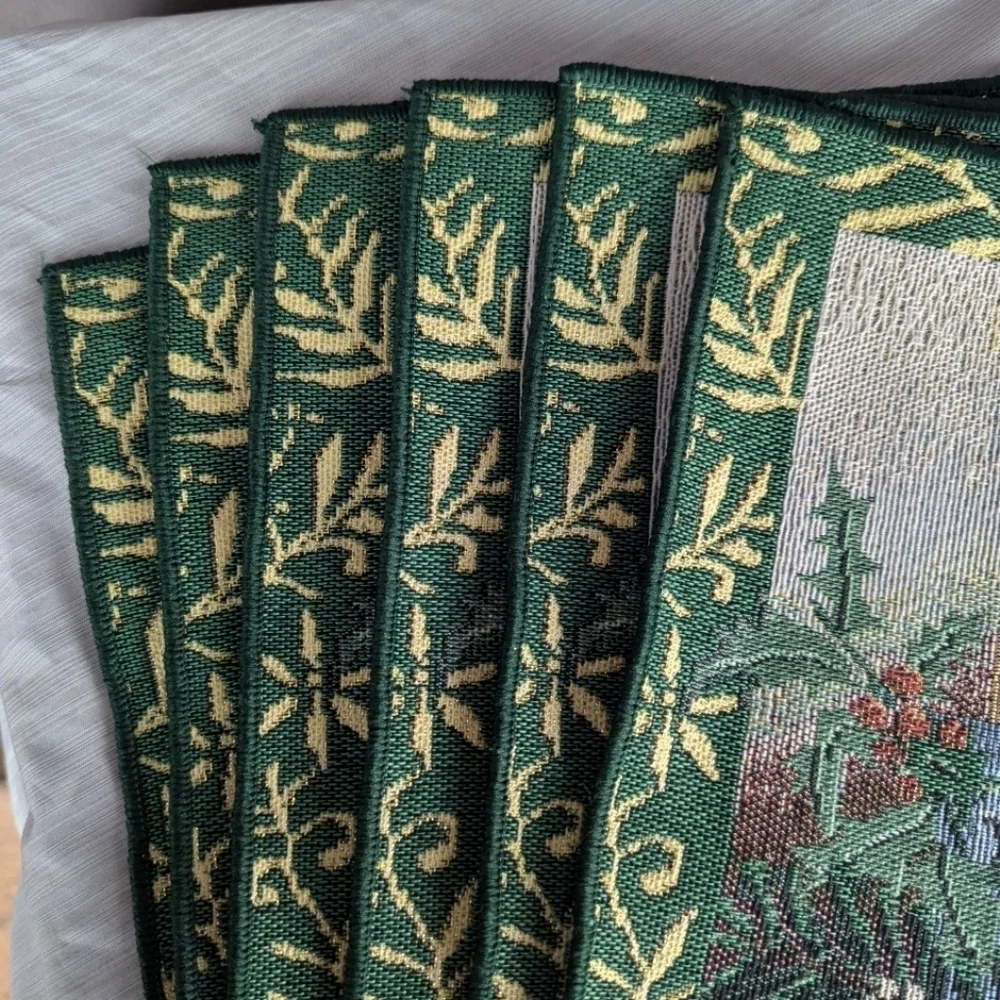 Christmas placemats set of 6 with sparkle - Picture 7 of 9
